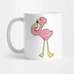 Flamingo with Waffle ice cream Mug